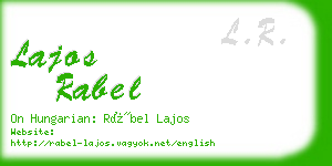 lajos rabel business card